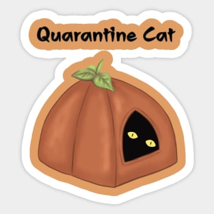 Black Cat Quarantine Sticker